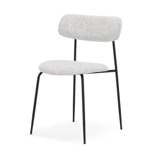 Casey Dining Chair Black Metal | Gray Fabric - dining-chairs