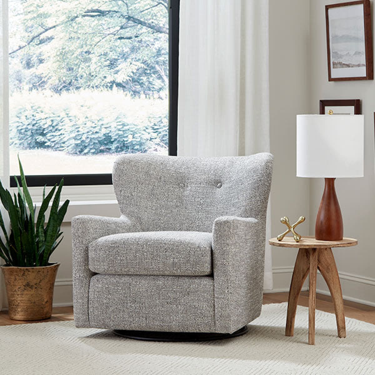 Casimere Swivel Accent Chair - accent-chairs