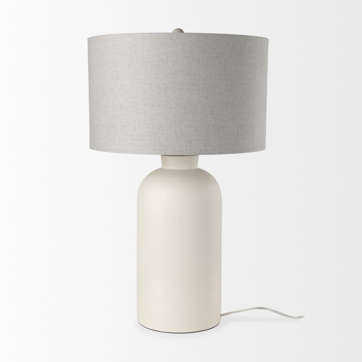 Cato Table Lamp Cream Base | White Shade - table-lamps