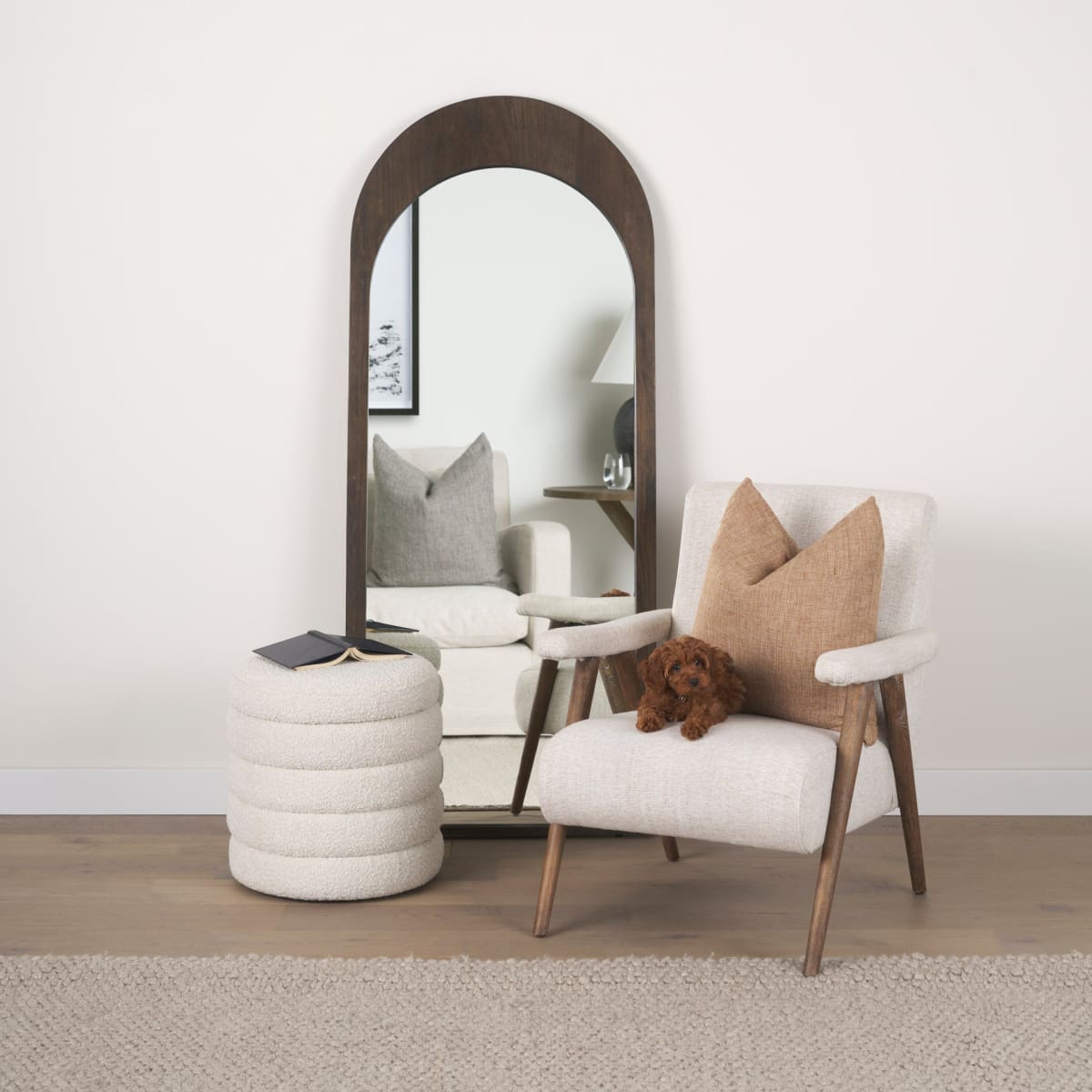 Celeste Floor Mirror Dark Brown | Full Length - wall-mirrors-grouped