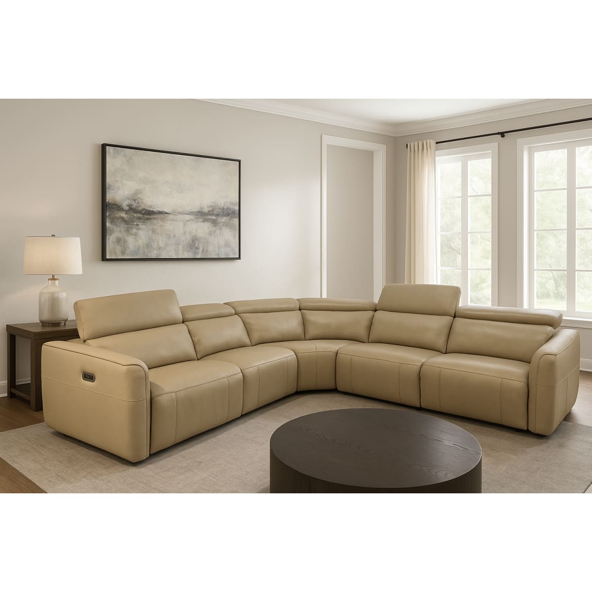 Cello Leather Power Recliner Sectional - Sectional