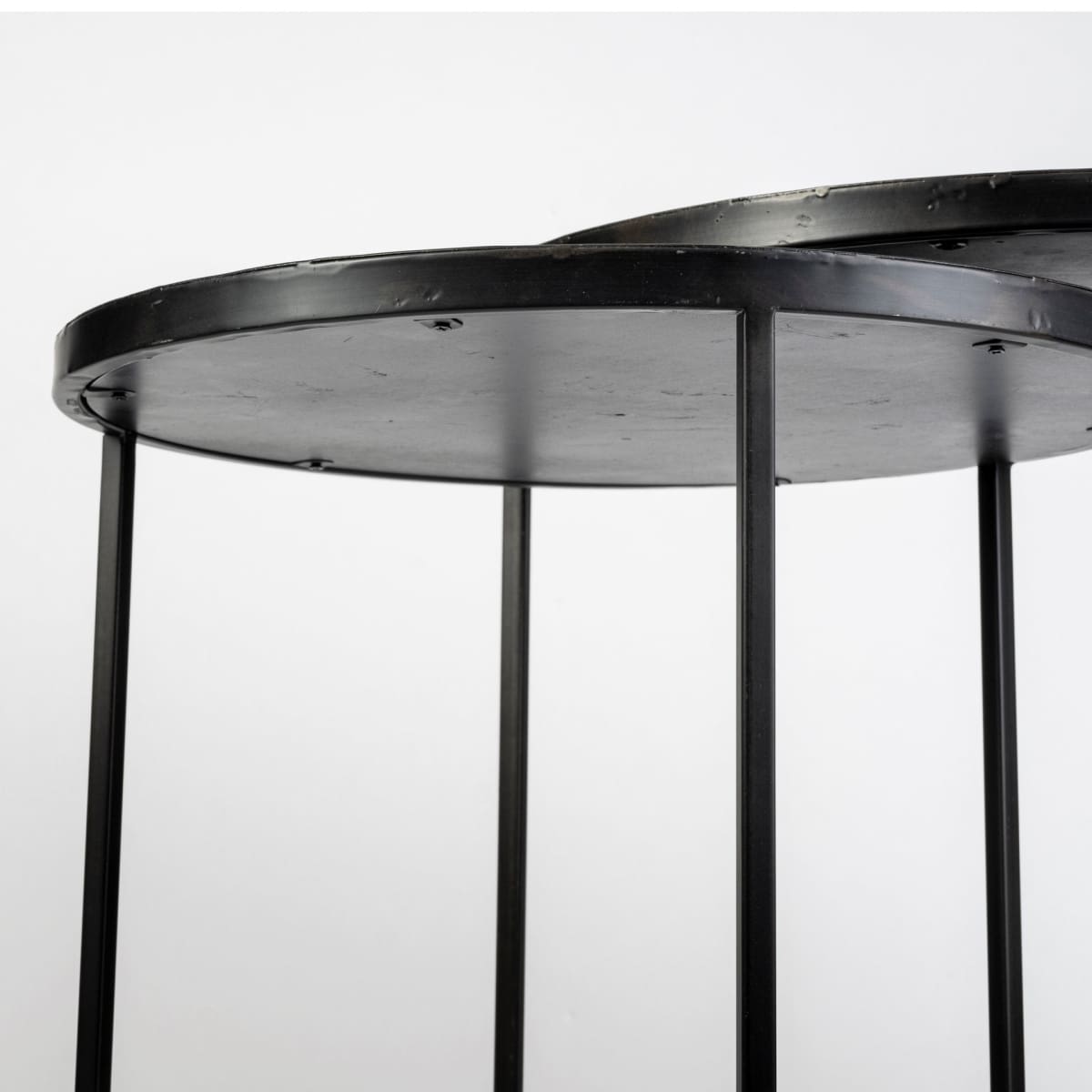 Chakra Accent Table Black Wood | Black Metal - accent-tables