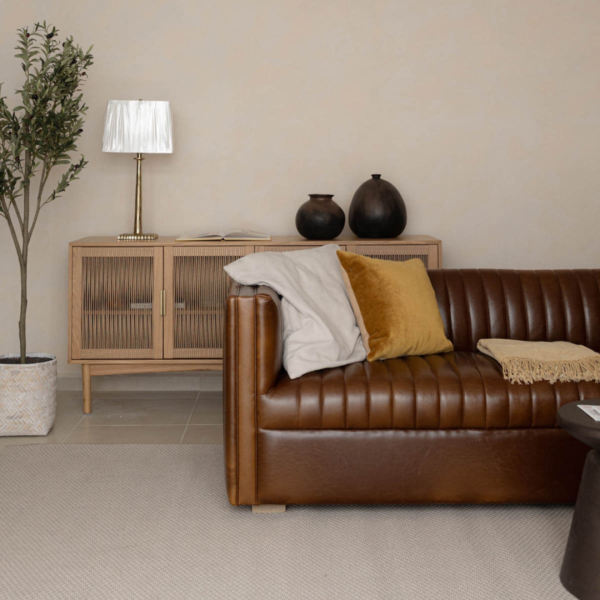 Channel Sofa - Camel Brown - lh-import-sofas