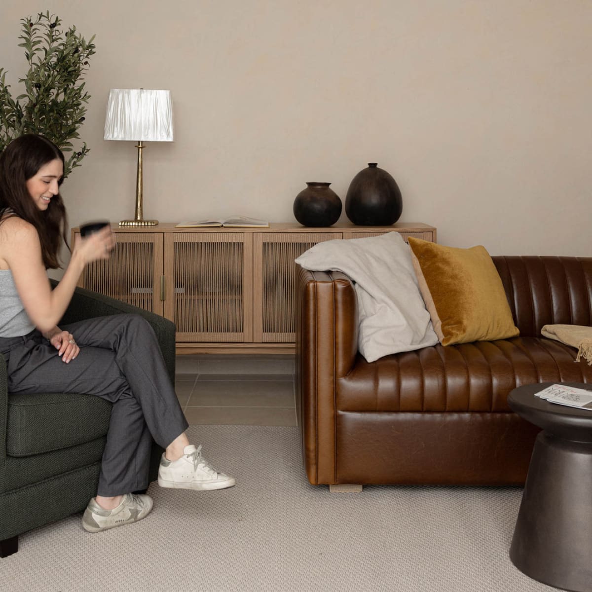 Channel Sofa - Camel Brown - lh-import-sofas