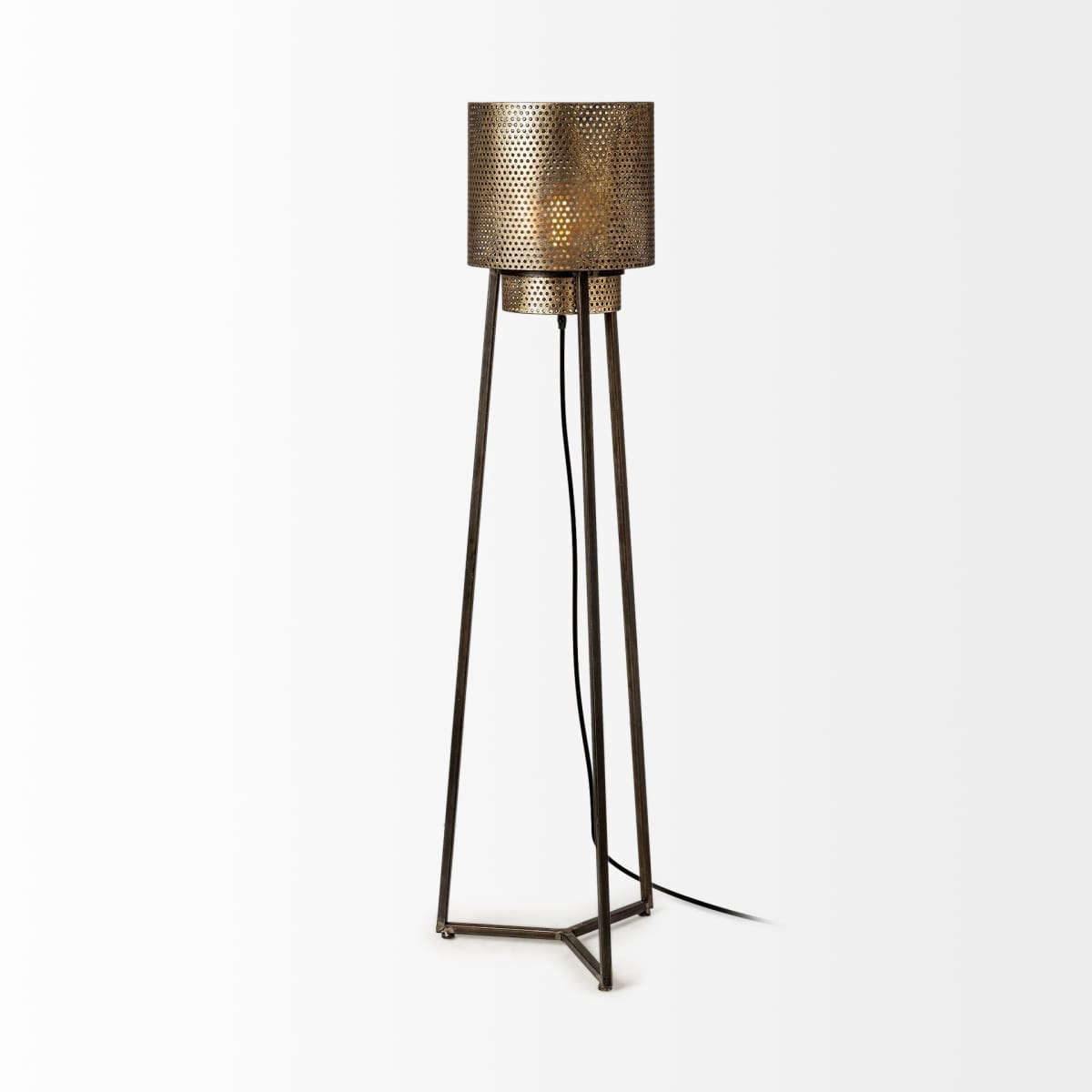 Chaudron Floor Lamp Black Metal | Gold Metal - floor-lamps