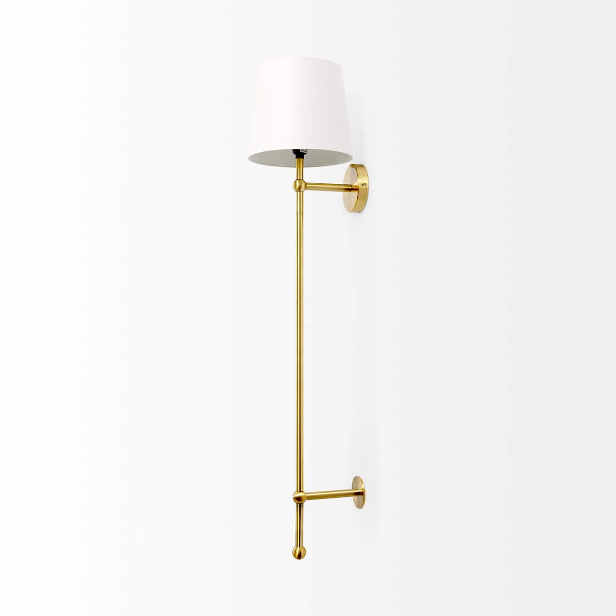 Chester Wall Sconce Gold Metal | Cream Shade - wall-fixtures