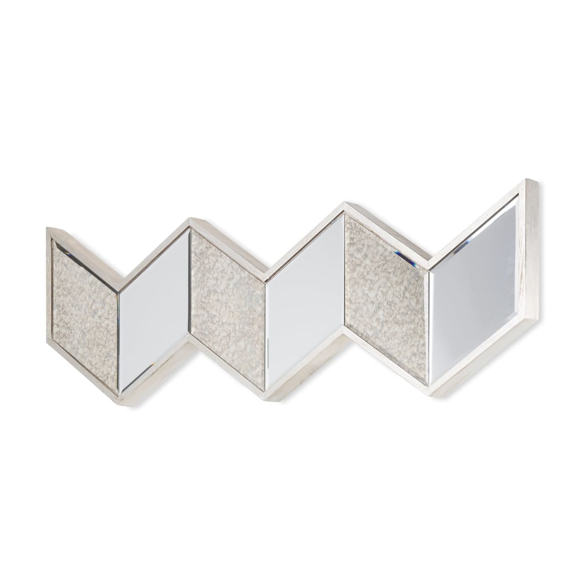 Cheveronna Wall Mirror Silver Wood | 36x12 - wall-mirrors-grouped