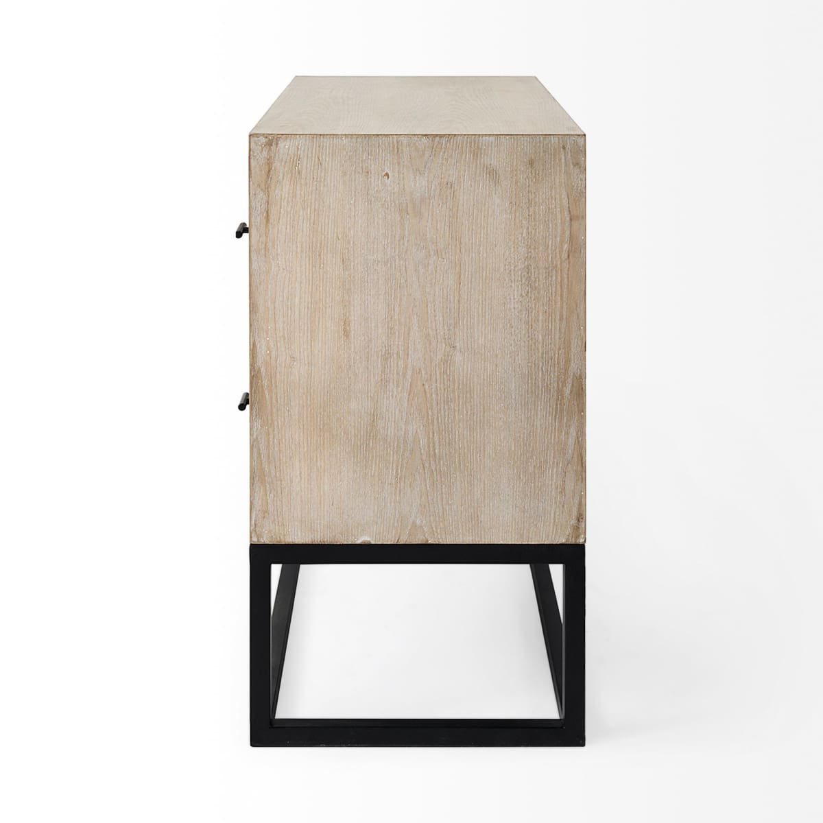 Ciara Accent Cabinet Beige Wood | Black Metal - acc-chest-cabinets