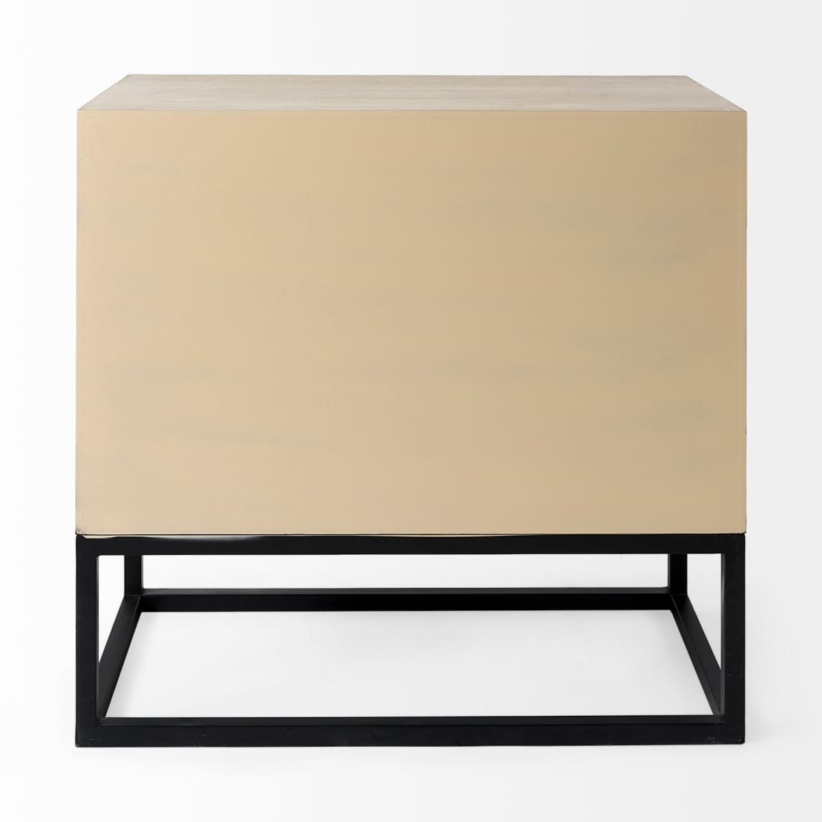 Ciara Accent Cabinet Beige Wood | Black Metal - acc-chest-cabinets