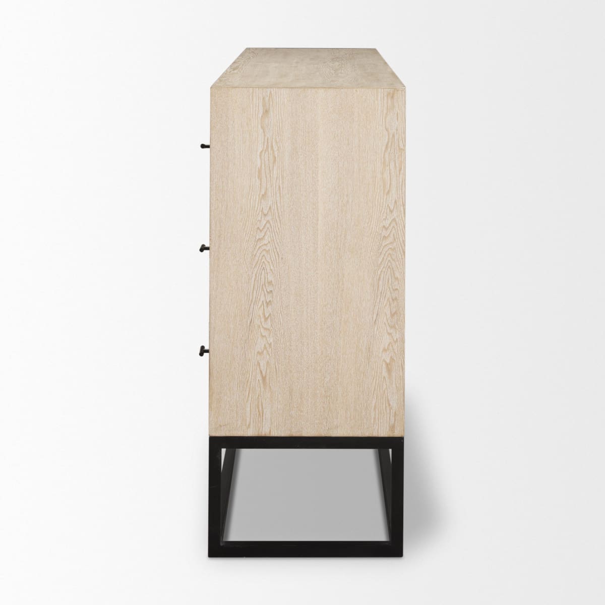 Ciara Sideboard Beige Wood | Black Metal - sideboards-and-buffets