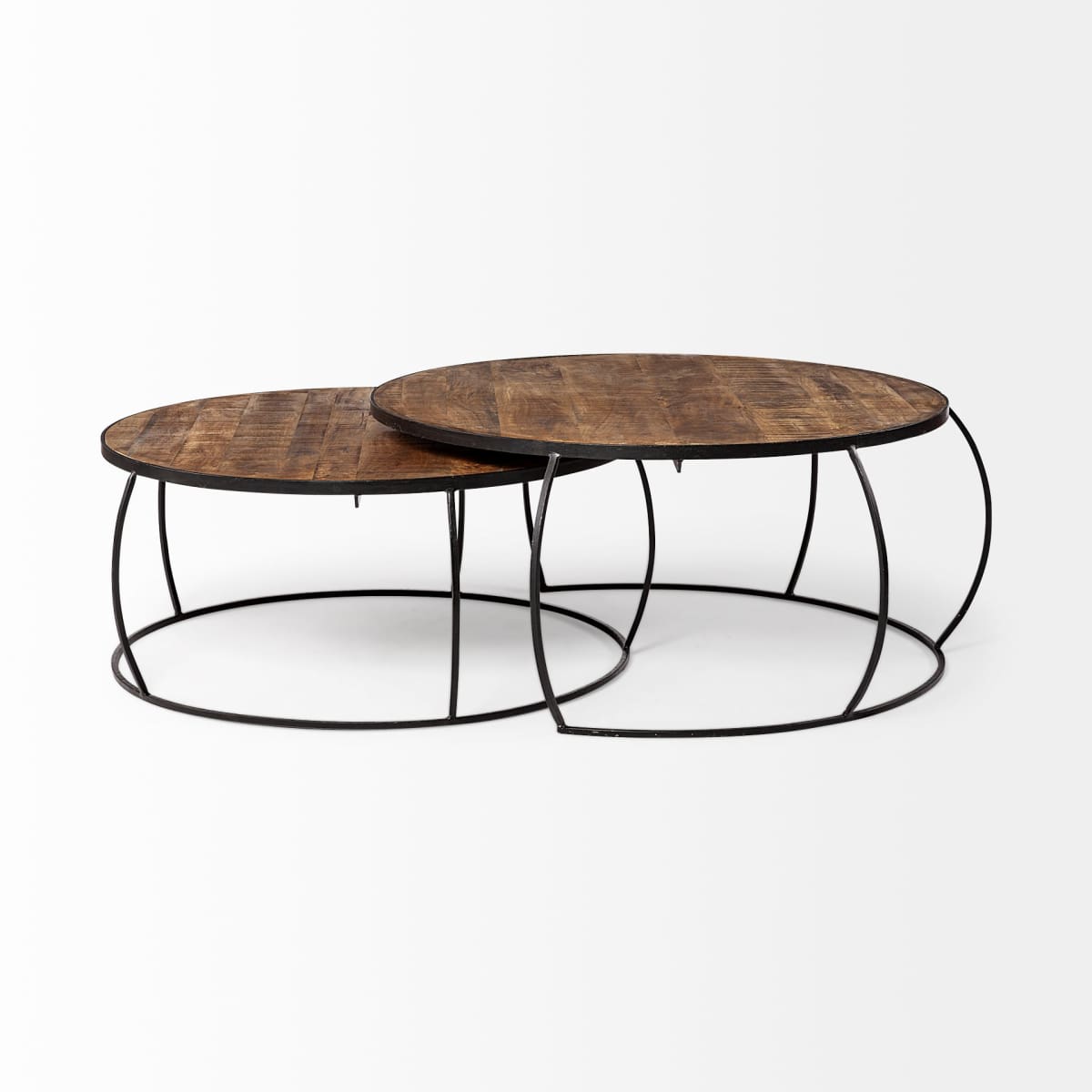 Clapp Coffee Table Brown Wood | X Pattern - coffee-tables