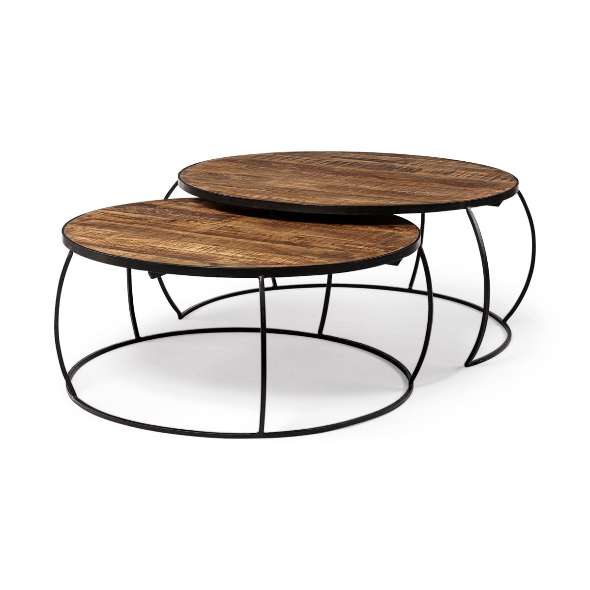 Clapp Coffee Table Brown Wood | X Pattern - coffee-tables