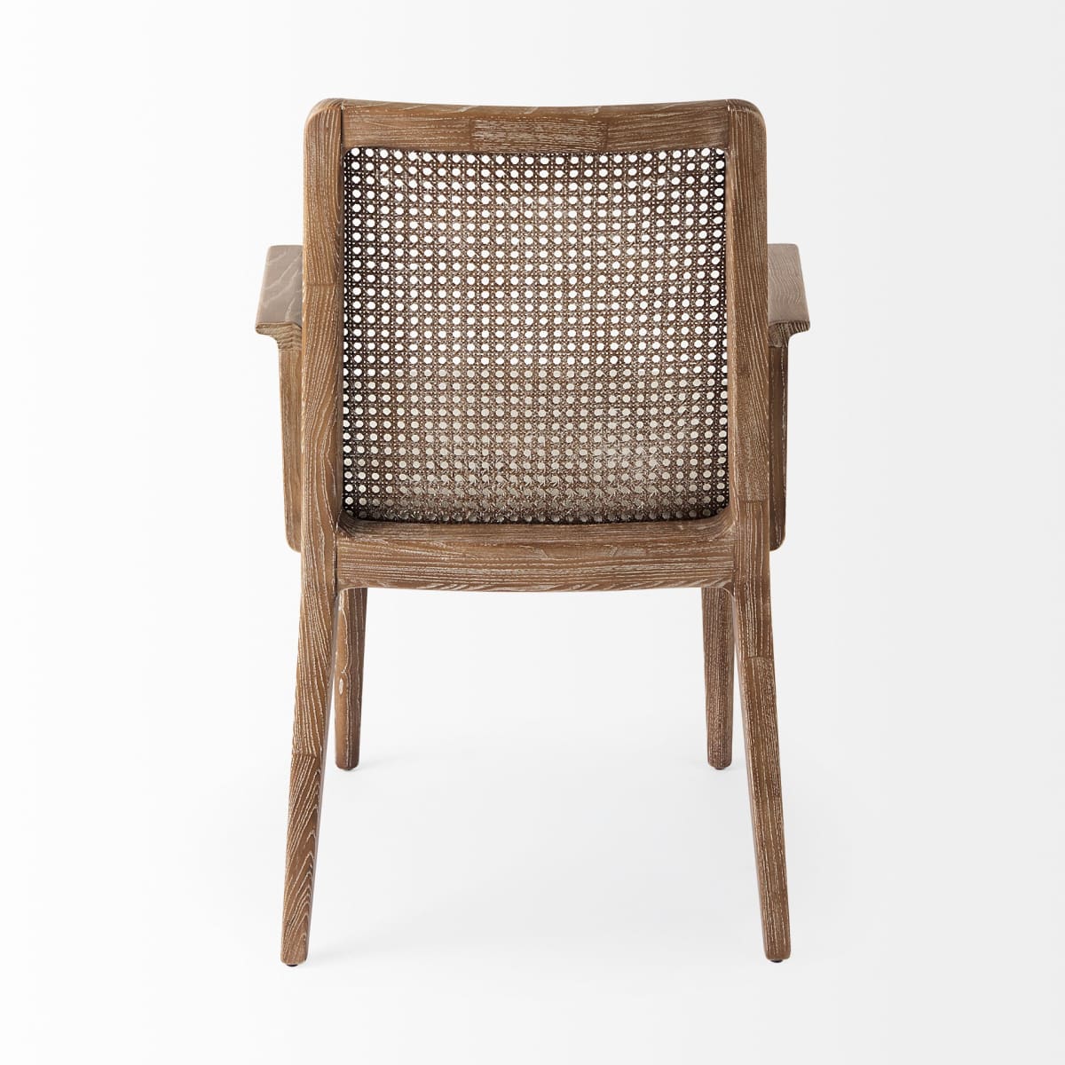 Clara Dining Chair Cream Fabric |Brown Wood (Armchair) - dining-chairs