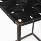 Clarissa Bar Counter Stool Black Leather | Gold Metal | Counter - bar-stools