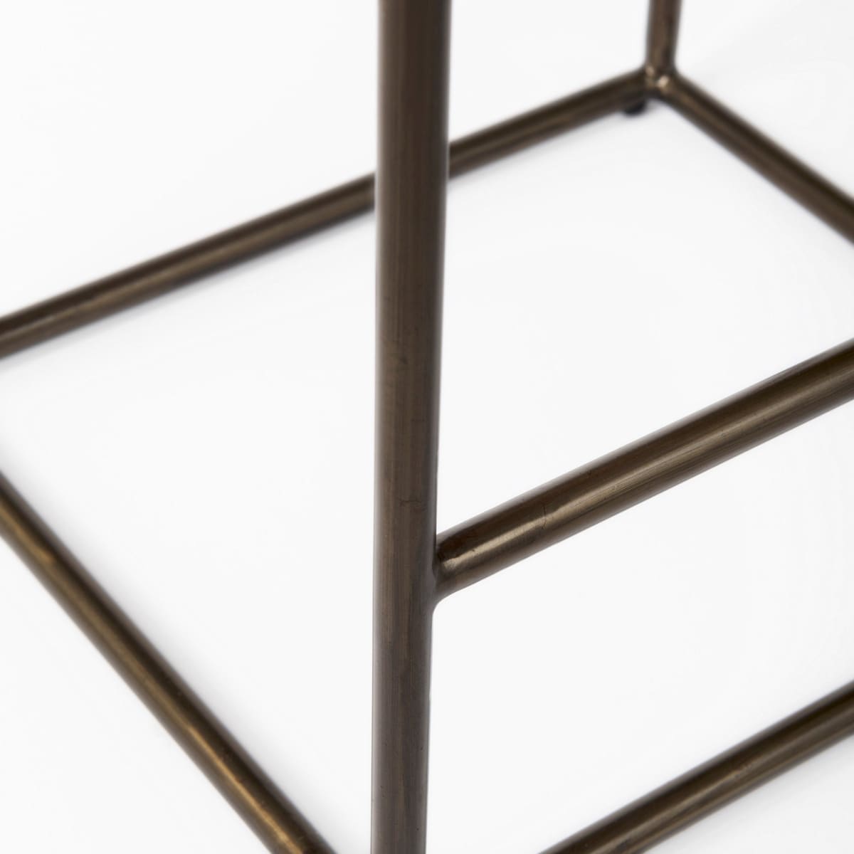 Clarissa Leather Seat Bar Counter Stool Black Leather | Gold Metal | Counter - bar-stools