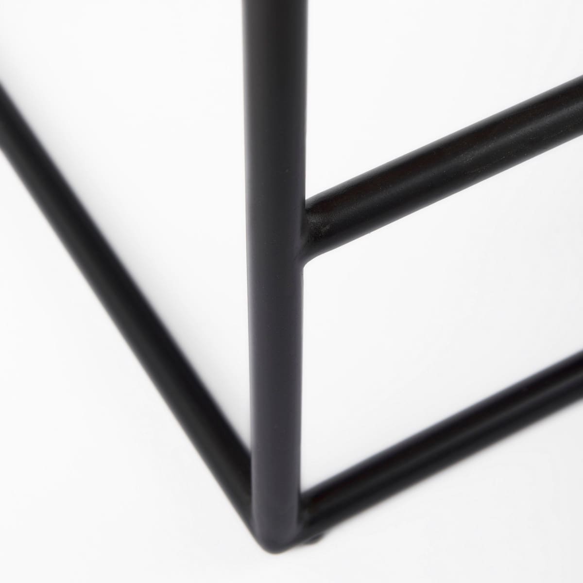 Clarissa Leather Seat Bar Counter Stool Brown Leather | Black Metal | Counter - bar-stools