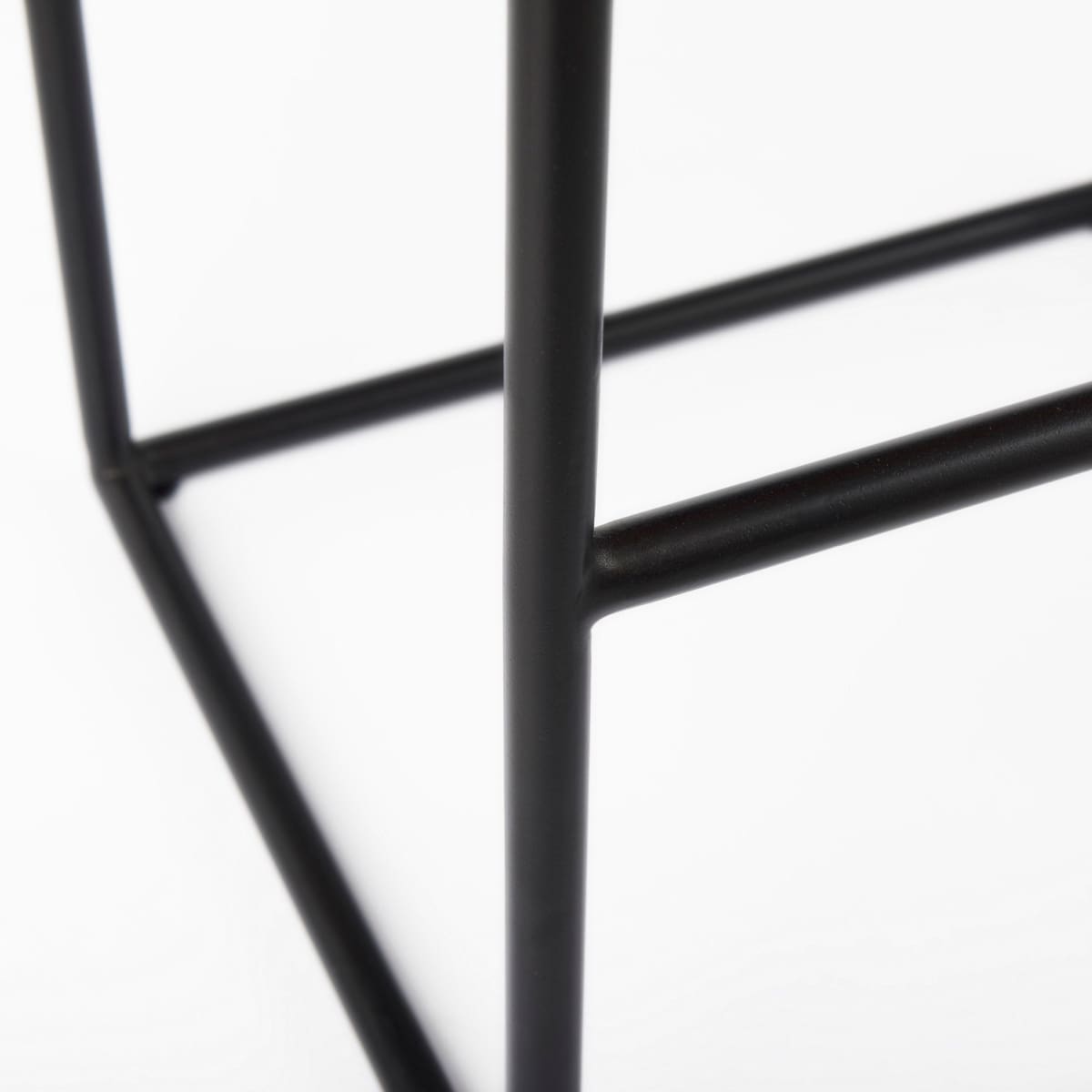 Clarissa Leather Seat Bar Counter Stool Brown Leather | Black Metal | Bar - bar-stools