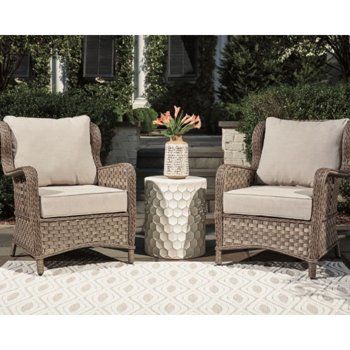 Clear Ridge Lounge Chair with Cushion (Set of 2) - Outdoor Sofa
