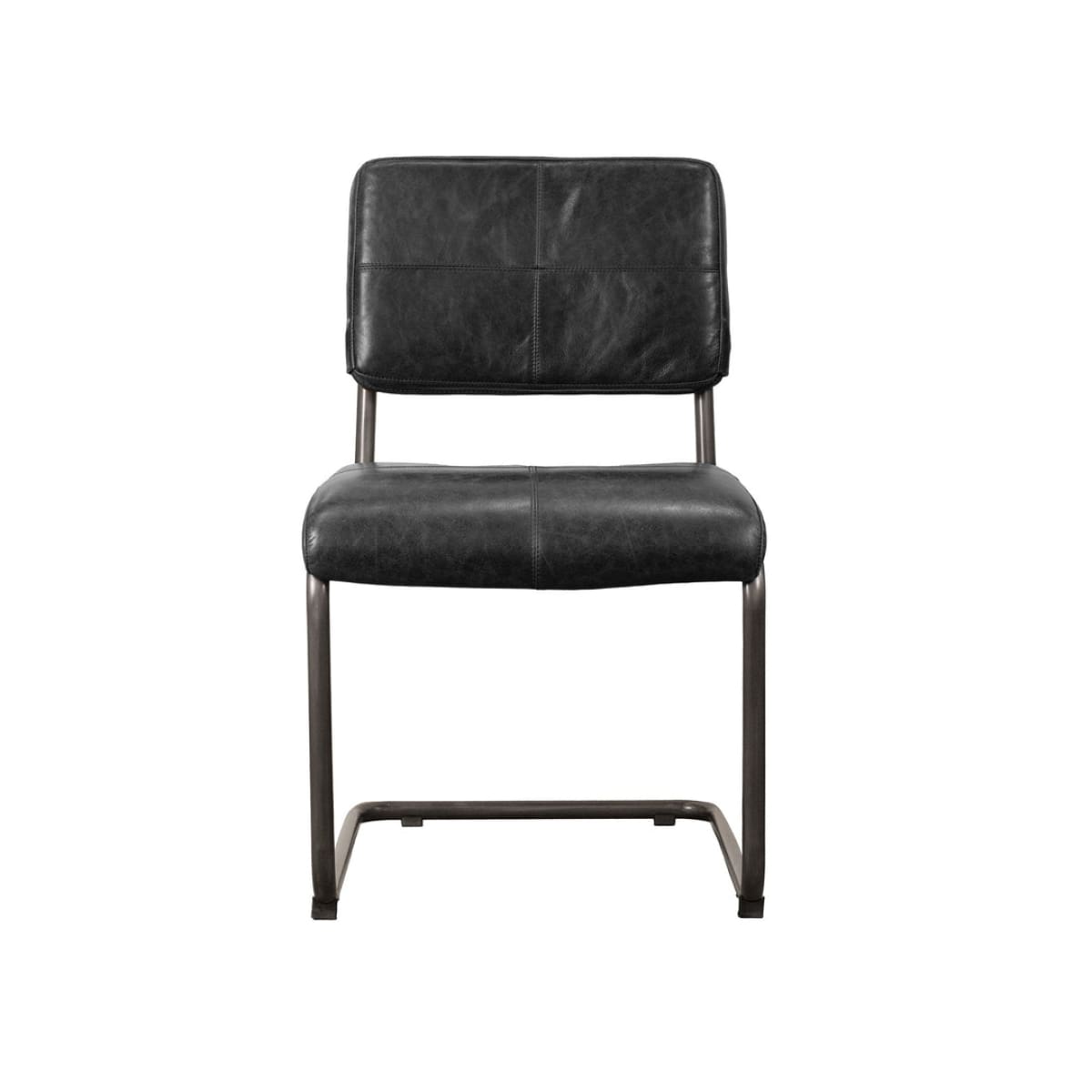 Cobain Dining Chair - Black Leather - lh-import-dining-chairs