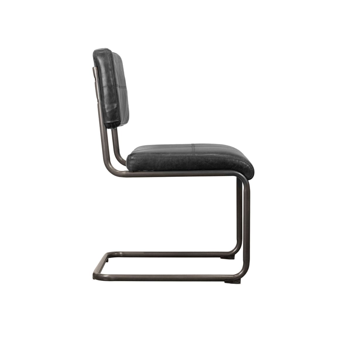 Cobain Dining Chair - Black Leather - lh-import-dining-chairs