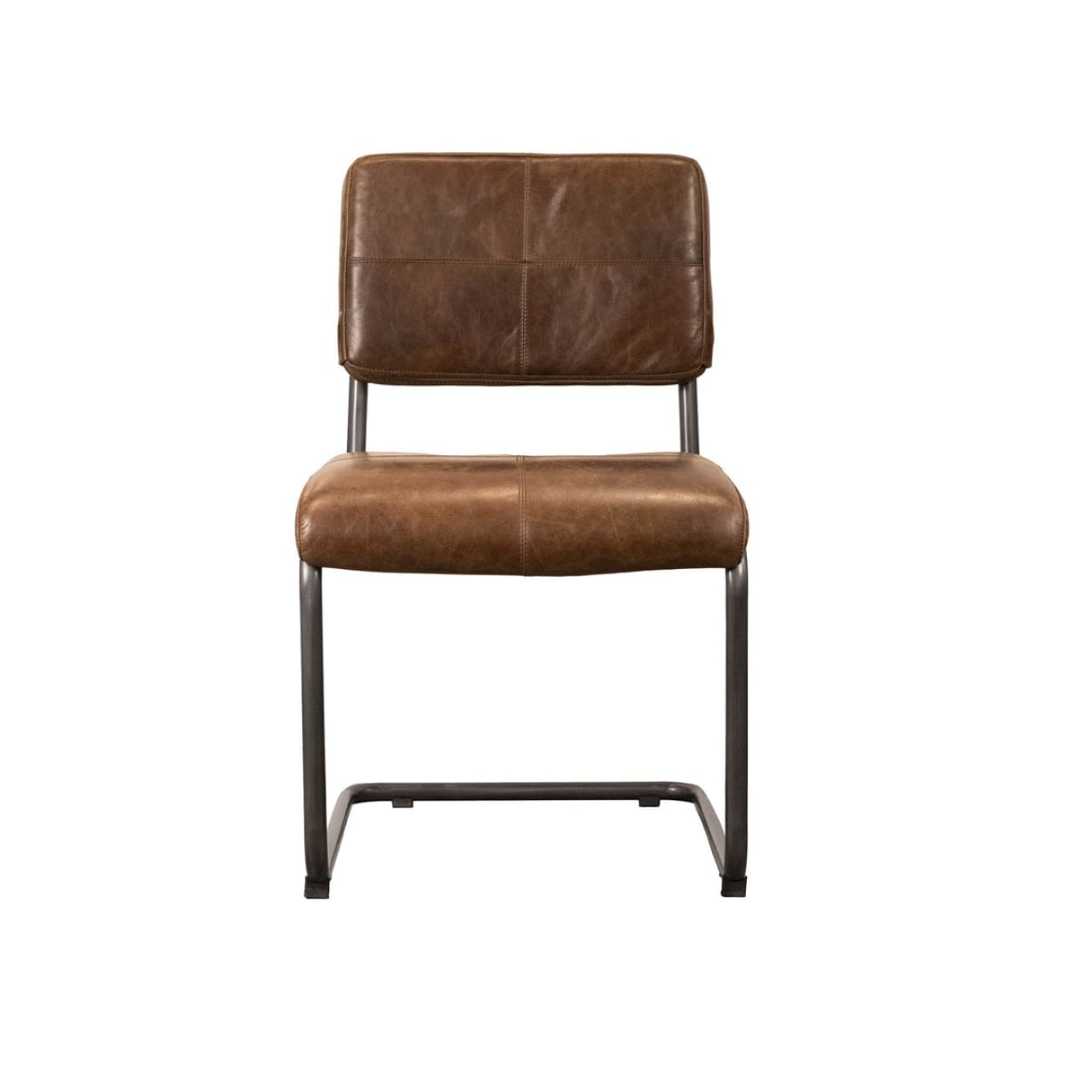 Cobain Dining Chair - Brown Leather - lh-import-dining-chairs