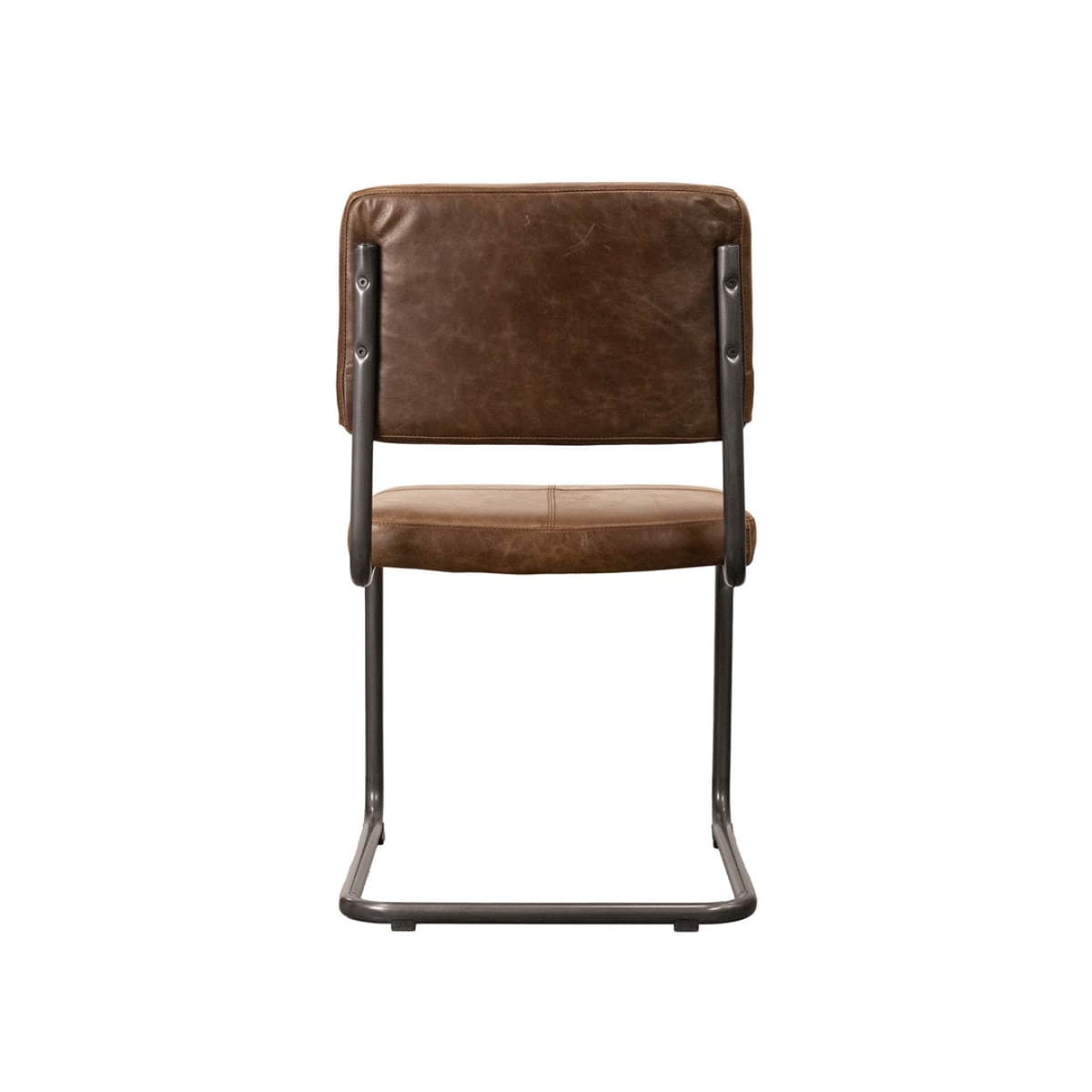 Cobain Dining Chair - Brown Leather - lh-import-dining-chairs