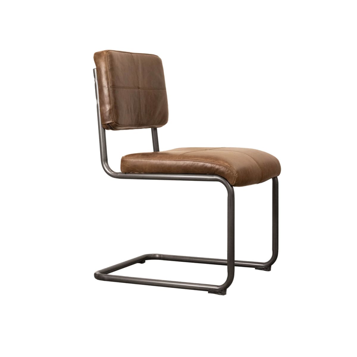 Cobain Dining Chair - Brown Leather - lh-import-dining-chairs