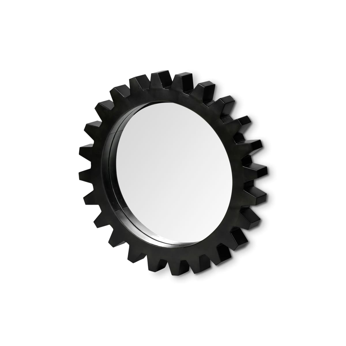 Cog Wall Mirror Alloy Black Metal | 26 - wall-mirrors-grouped