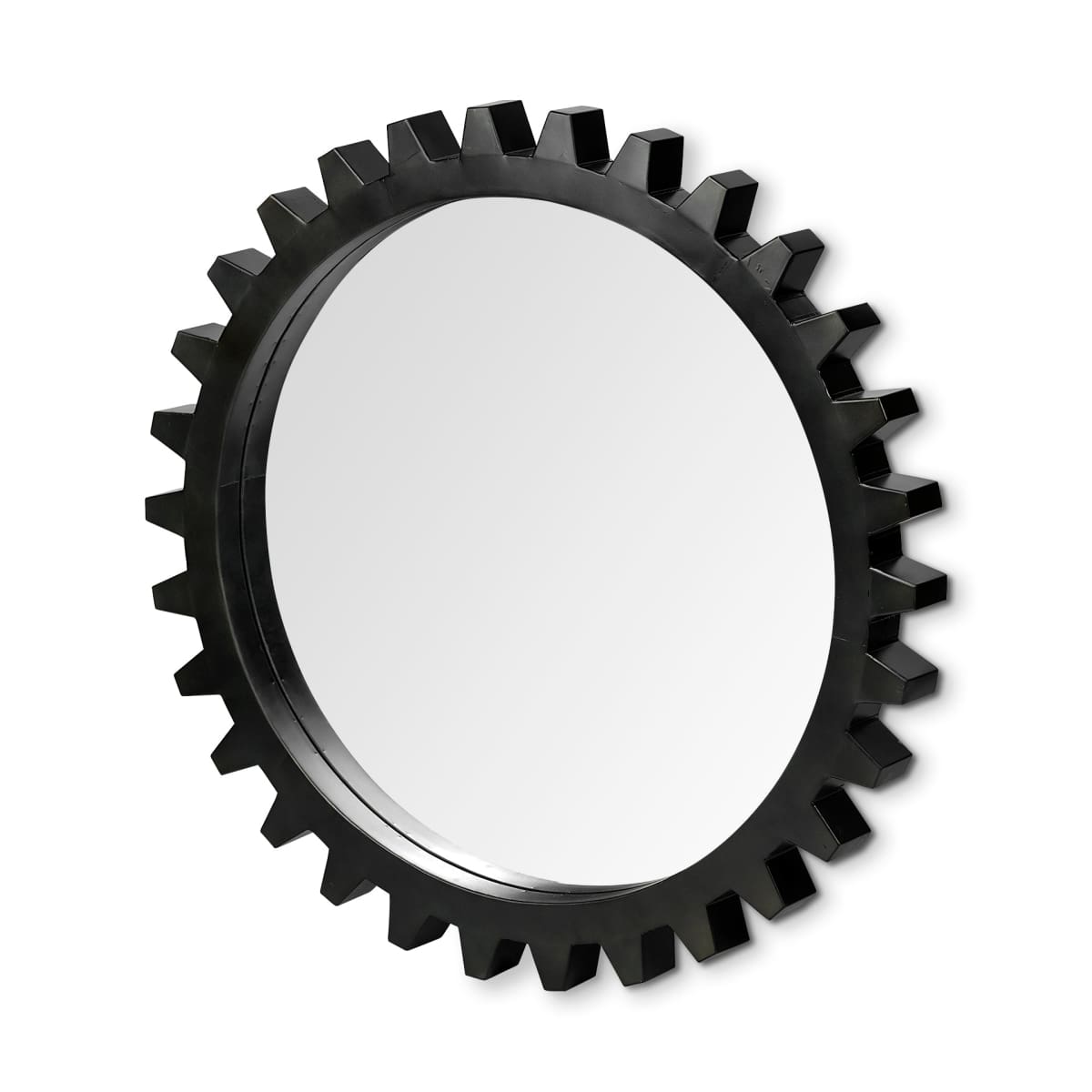 Cog Wall Mirror Alloy Black Metal | 37 - wall-mirrors-grouped