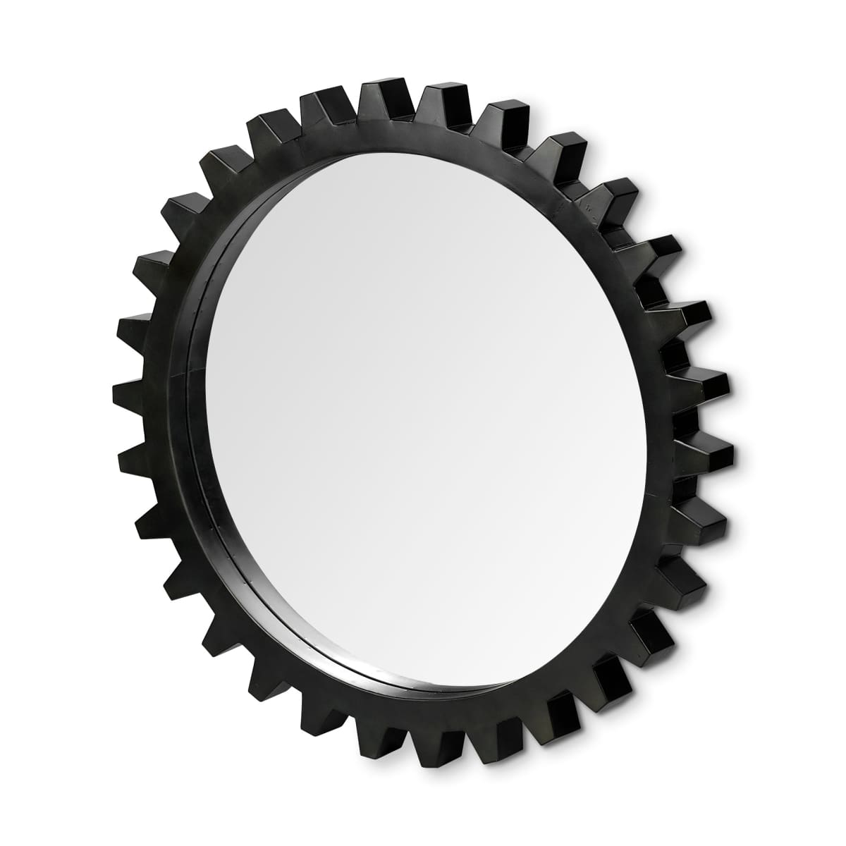 Cog Wall Mirror Alloy Black Metal | 37’’ - wall-mirrors-grouped