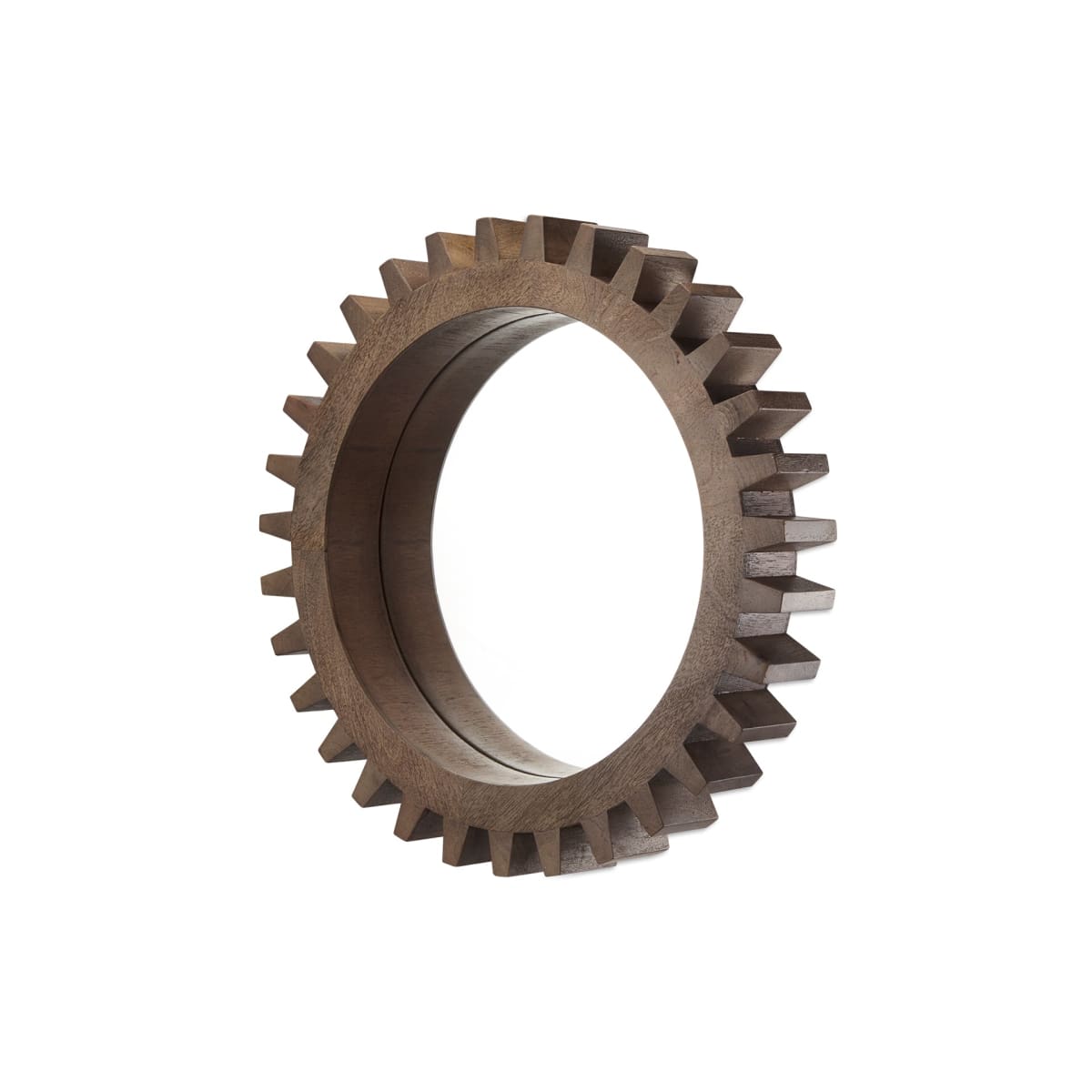 Cog Wall Mirror Brown Wood | 26 - wall-mirrors-grouped