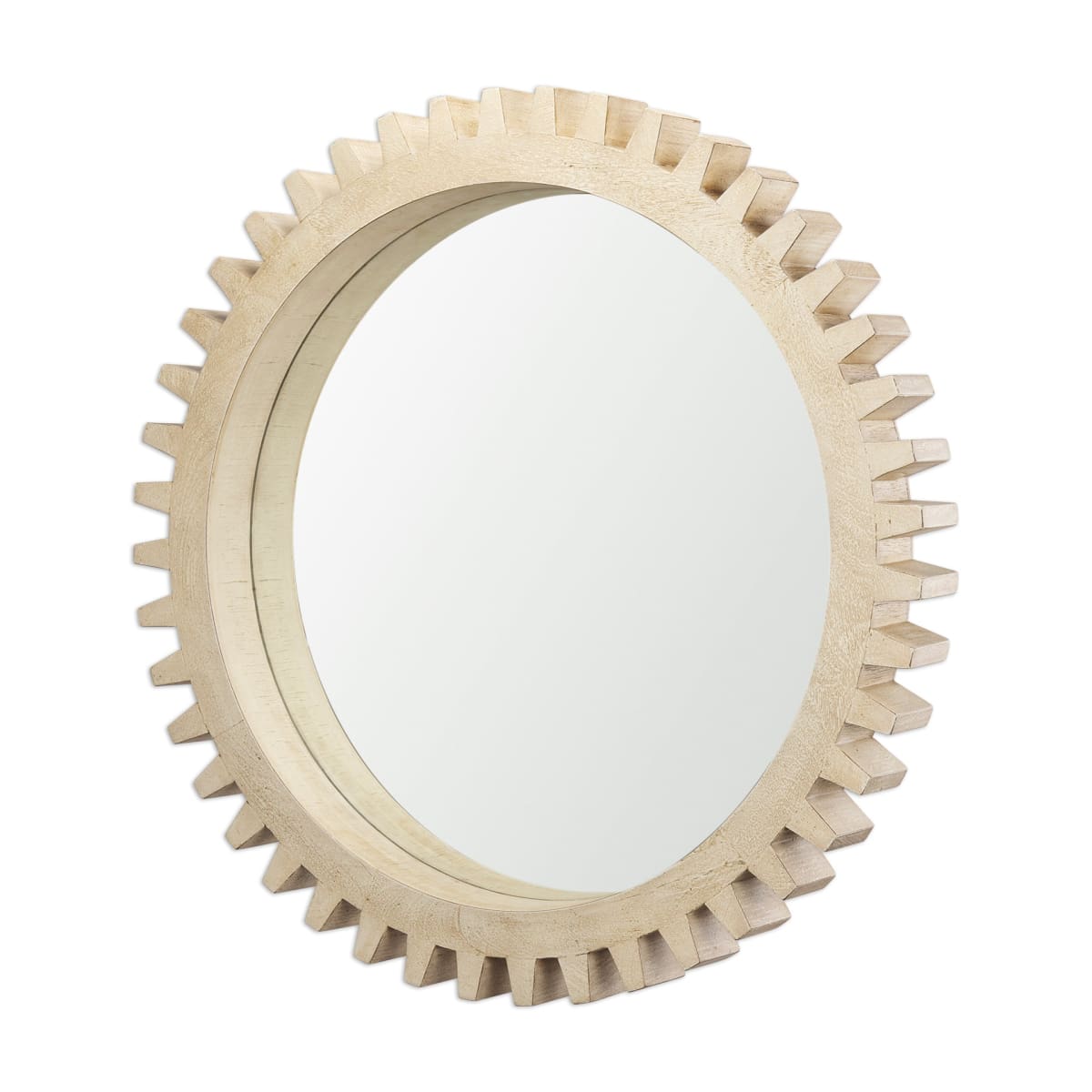 Cog Wall Mirror Natural Wood | 35’’ - wall-mirrors-grouped