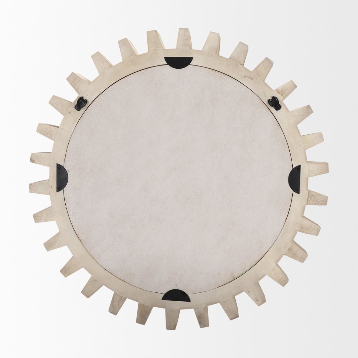 Cog Wall Mirror Sterling White Wood | 26’’ | Sterling - wall-mirrors-grouped