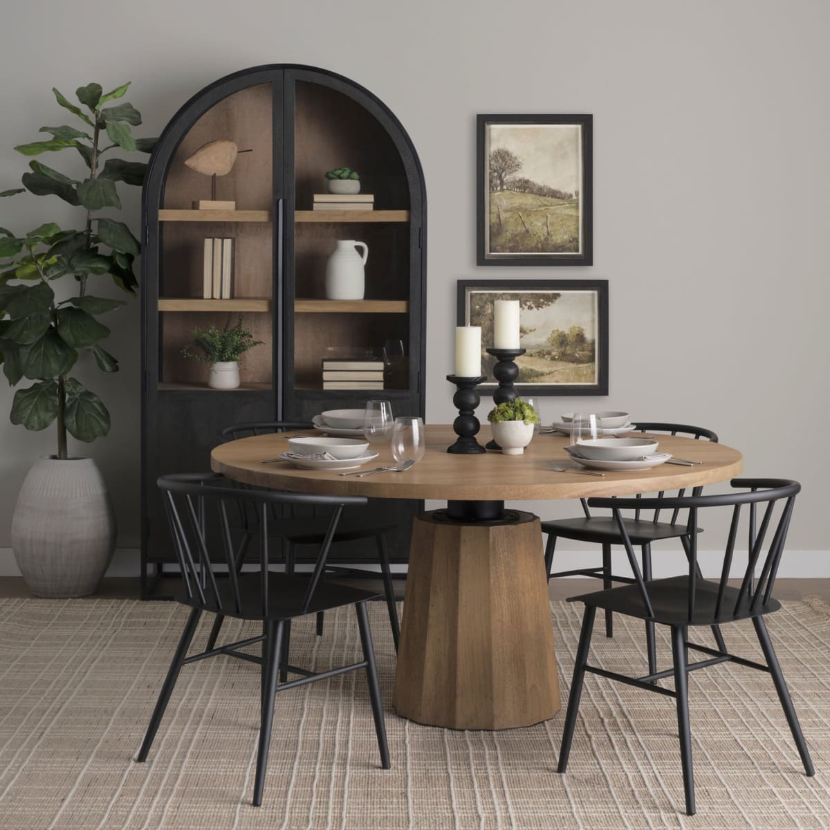 Colin Dining Chair Black Metal - dining-chairs