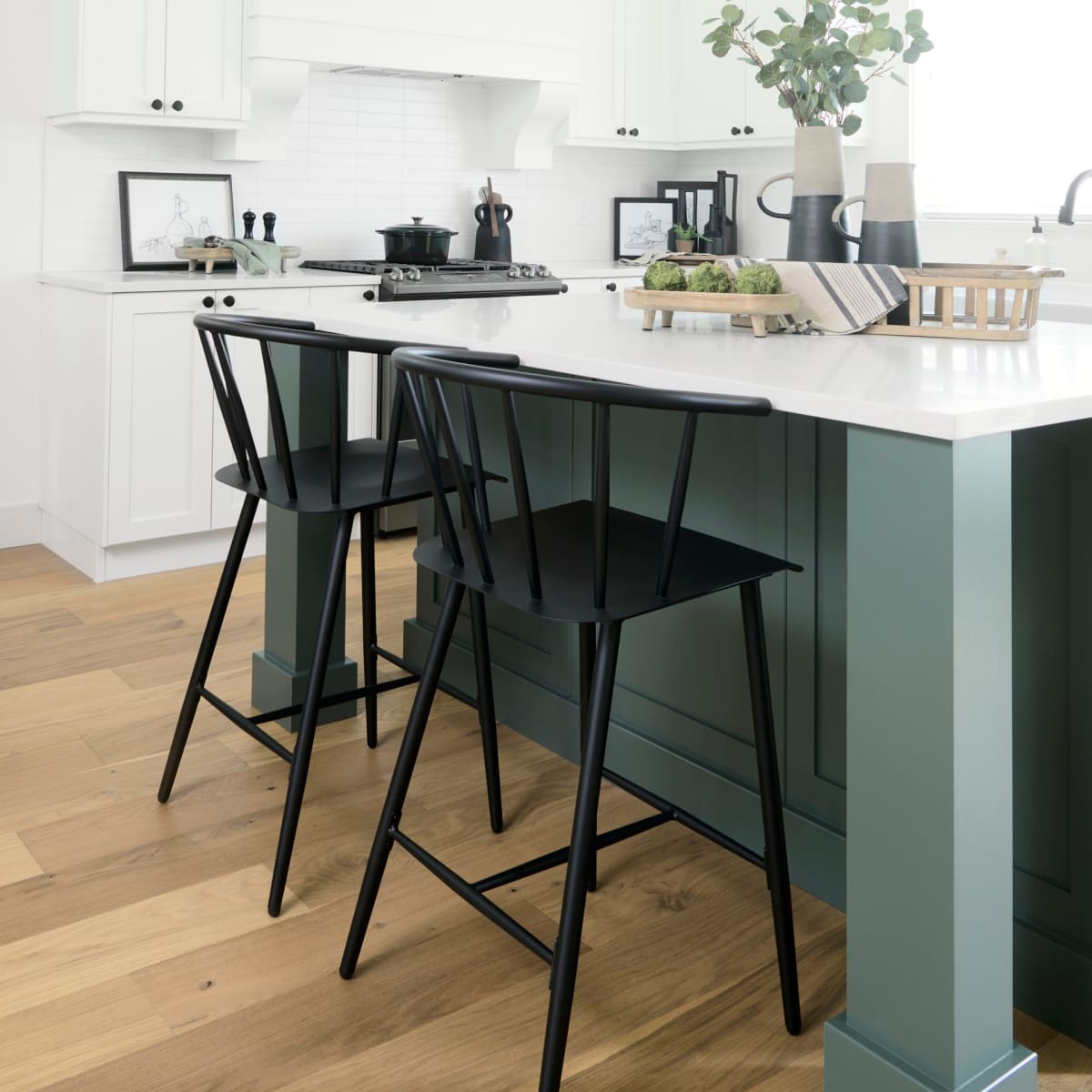Colin Metal Seat Bar Counter Stool Black Metal | Counter - bar-stools