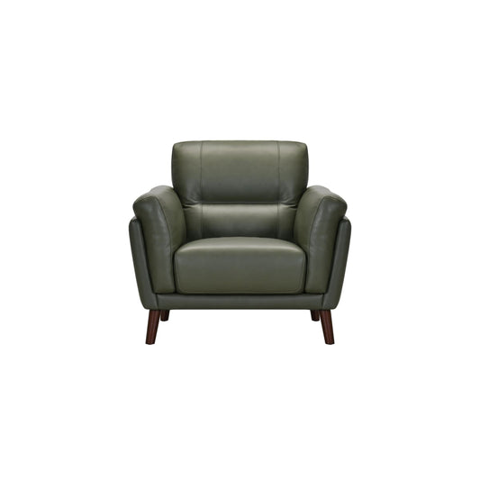 Como Leather Chair (Green) - accent chair