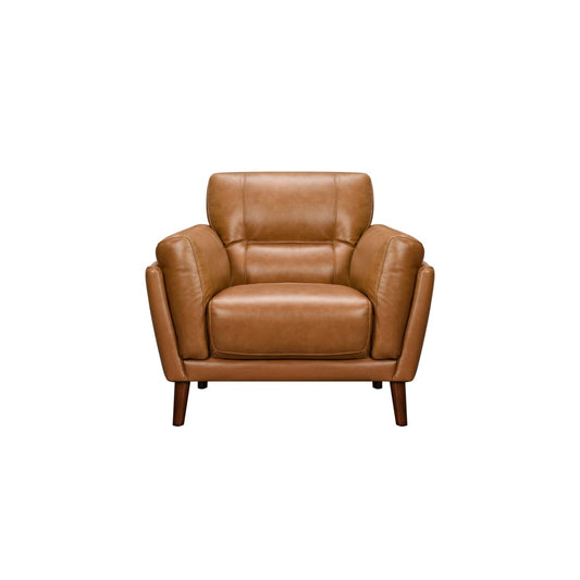 Como Leather Chair(Tan) - accent chair