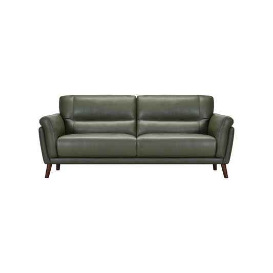 Como Leather Sofa(Green) - Sofa