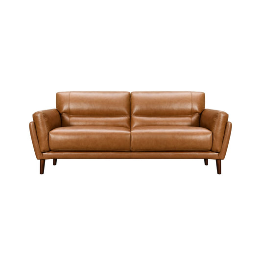 Como Leather Sofa (Tan) - sofa