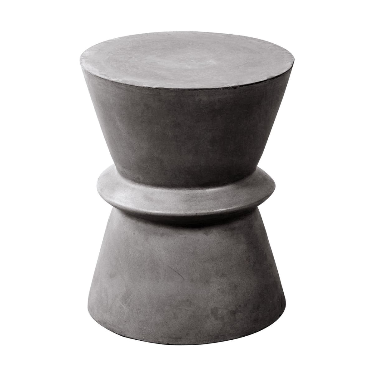 Concrete Hourglass Side Table - Dark Grey - lh-import-side-tables