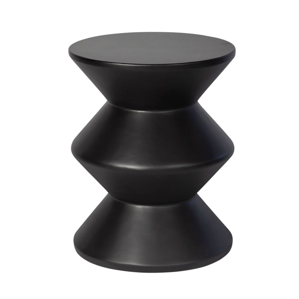 Concrete Inverted Side Table - Black - lh-import-side-tables