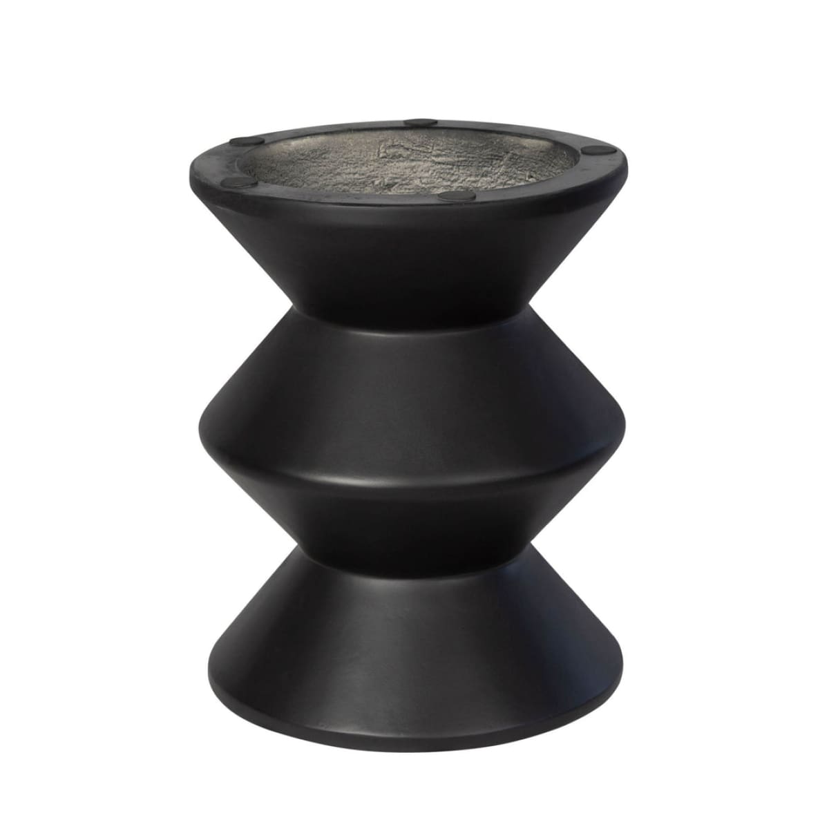 Concrete Inverted Side Table - Black - lh-import-side-tables