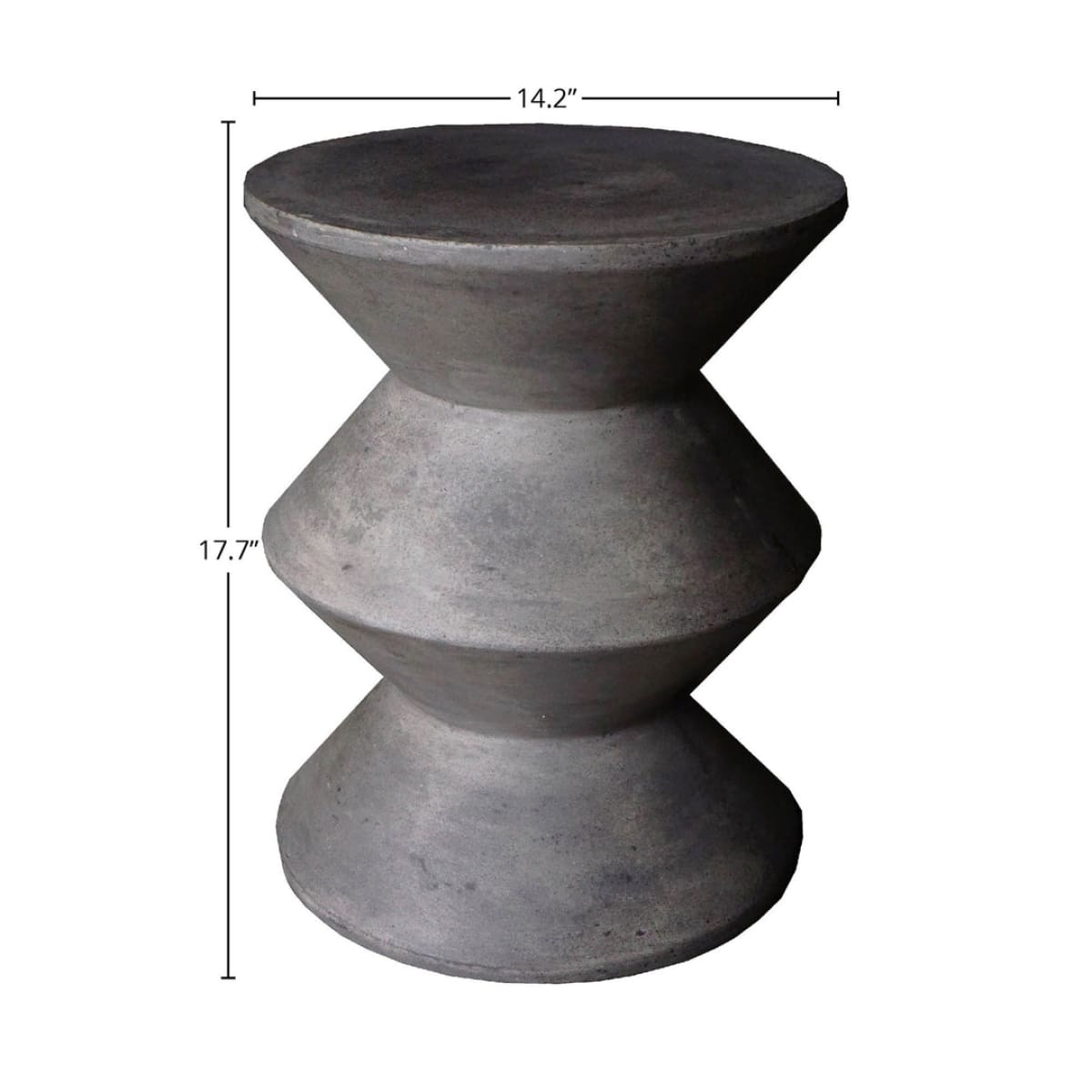 Concrete Inverted Side Table - Dark Grey - lh-import-side-tables