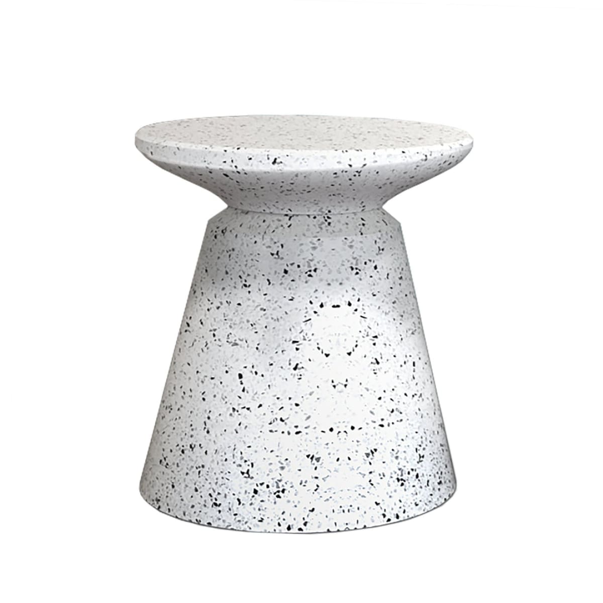 Concrete Mineral Side Table - Terrazzo - lh-import-side-tables