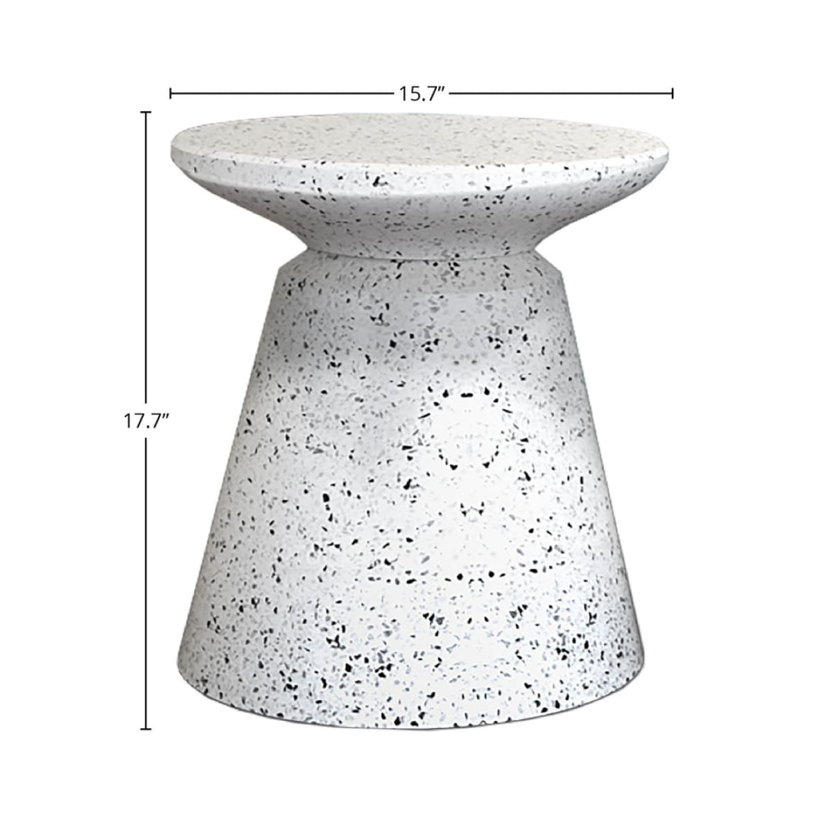 Concrete Mineral Side Table - Terrazzo - lh-import-side-tables