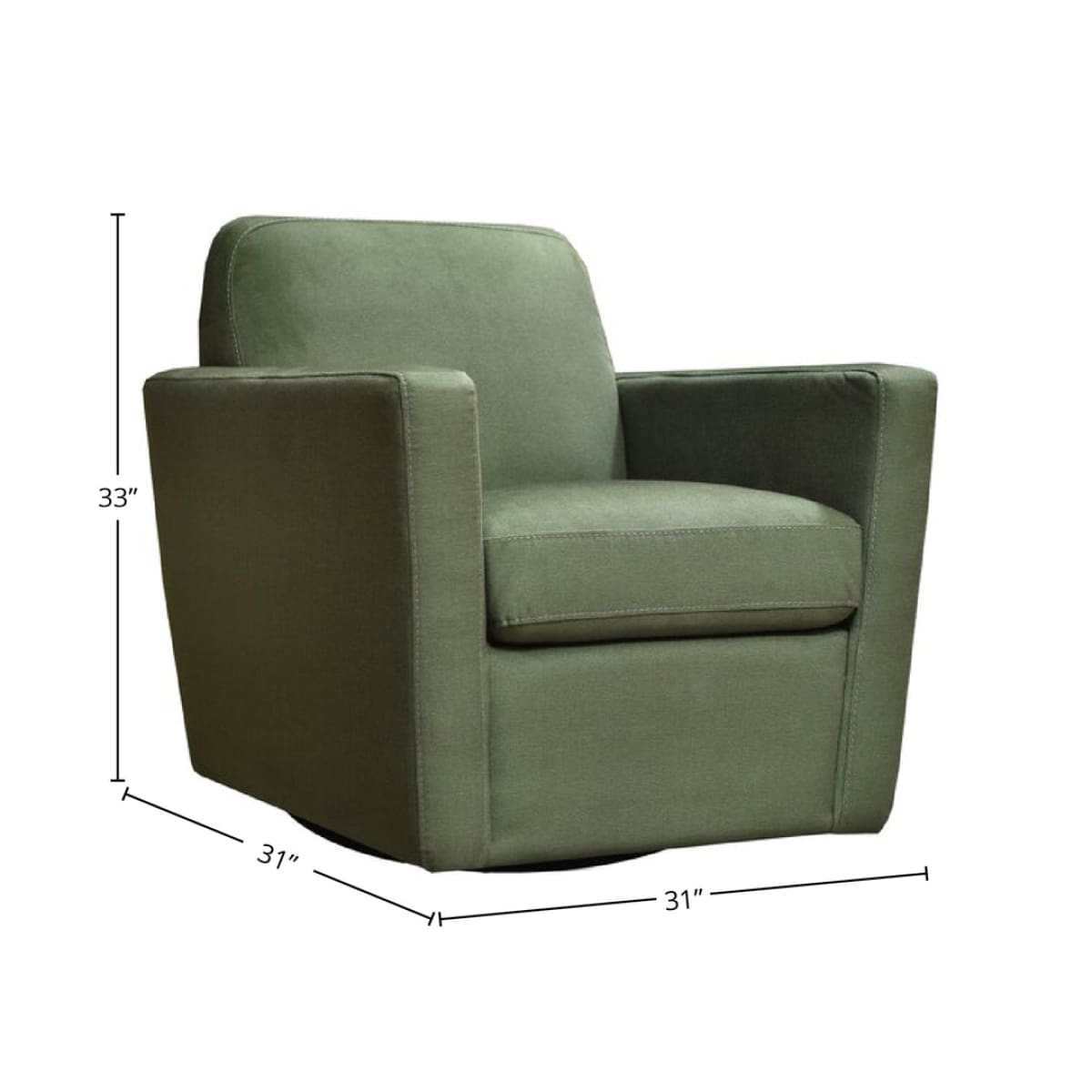 Cooper Swivel Club Chair - Forrest Green - lh-import-accent-club-chairs