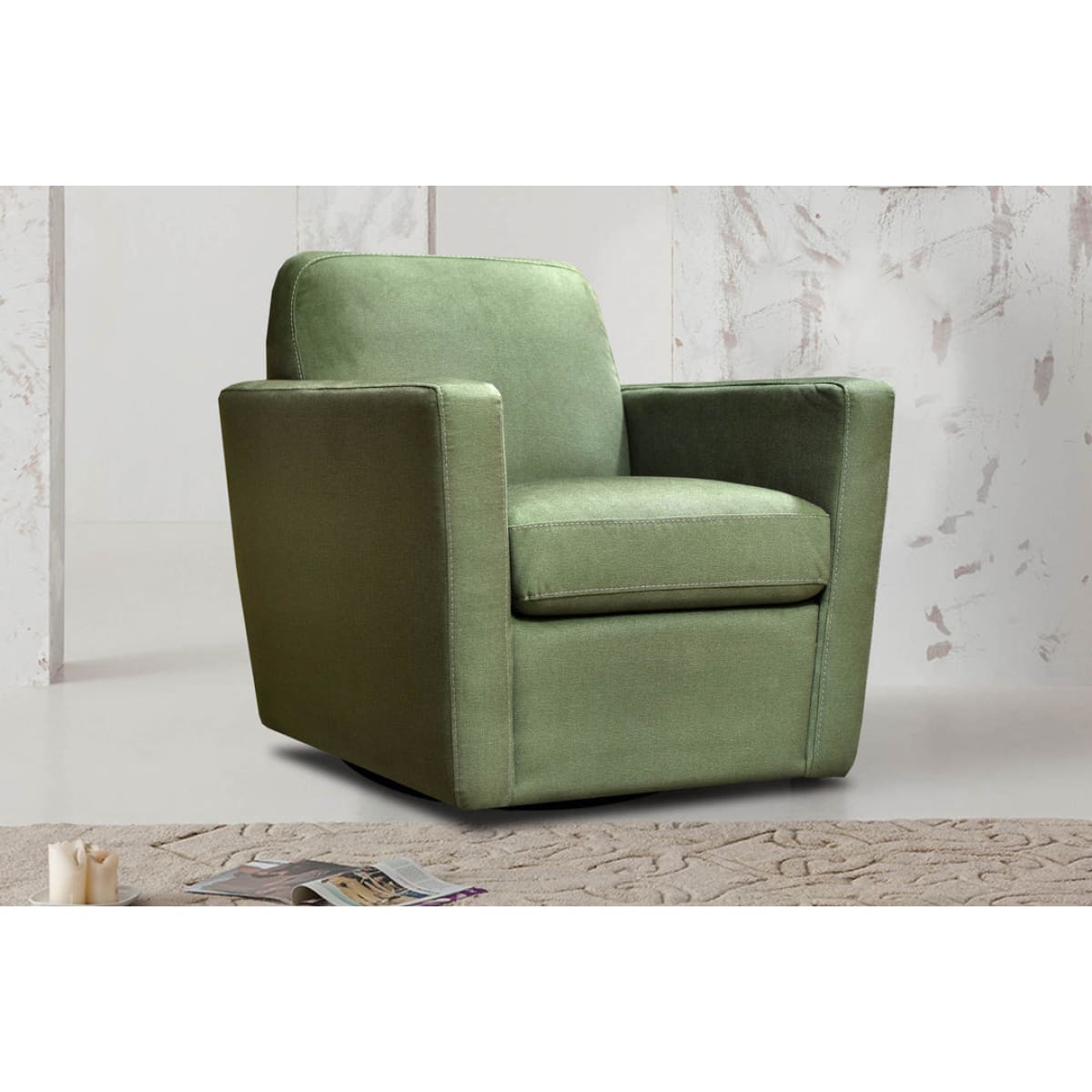 Cooper Swivel Club Chair - Forrest Green - lh-import-accent-club-chairs