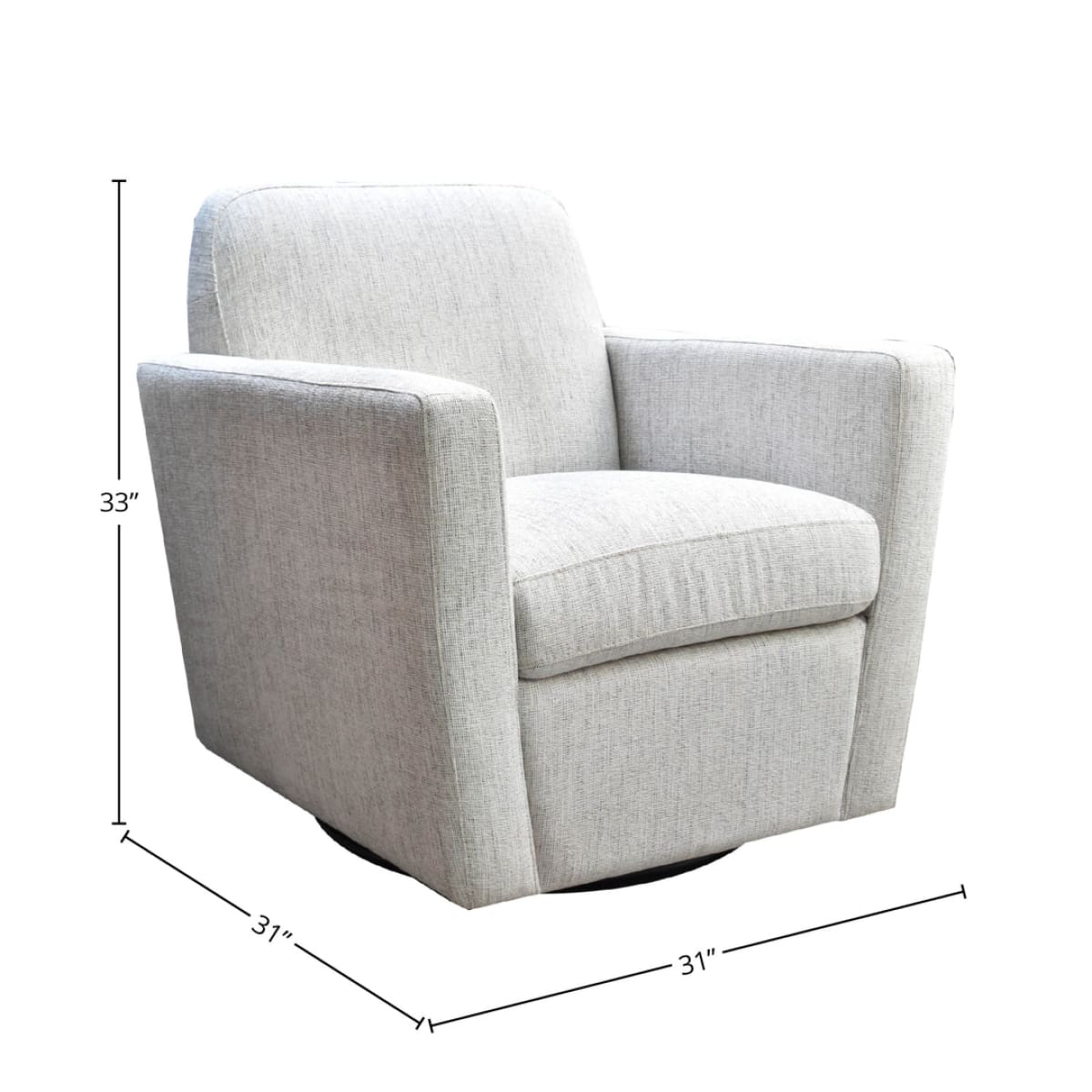 Cooper Swivel Club Chair - Woven Linen - lh-import-accent-club-chairs