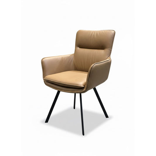 Crofton Leather Swivel Chairs - Dining Chair
