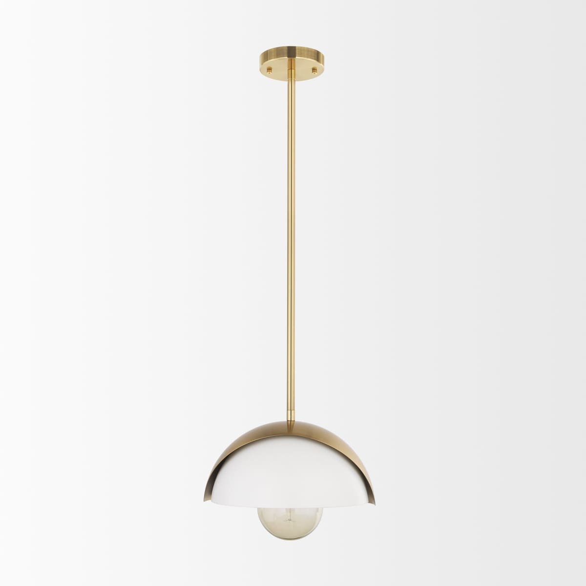 Cybill Pendant Matte White | Gold Metal - pendant-light